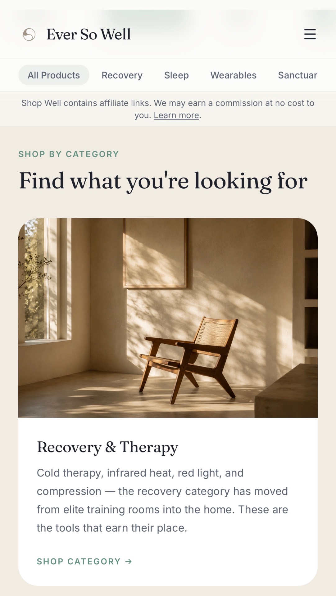 Ever So Well product screenshot